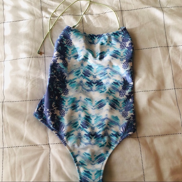 Victoria's Secret Blue Pineapple Bathing Suit - Picture 8 of 10